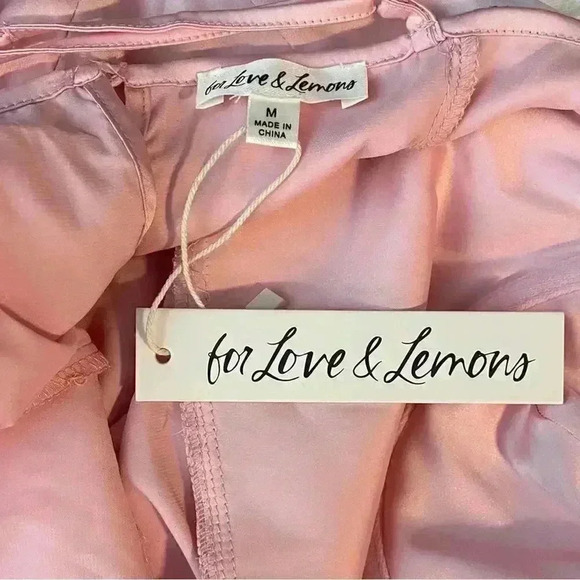 NWT For Love & Lemons Skye Bodysuit Size Medium Pink Roses - Picture 7 of 15